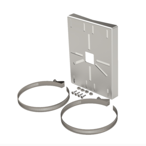 Montaje universal galvanizado para instalaci??n de cǭmaras en poste 2" a 5" color gris galvanizado