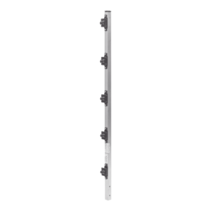 Poste de Paso de 1m para Cerca Electrificada de PTR Cuadrado de Aluminio de 1" de lado con 5 Aisladores Instalados.