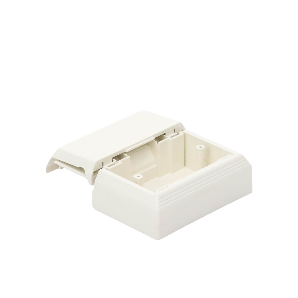 Caja Superficial Con Bisagras de Instalación a Presión, Para Canaletas T45, Material PVC Rígido, Color Blanco Mate - Imagen 3