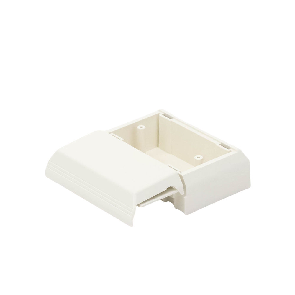 Caja Superficial Con Bisagras de Instalación a Presión, Para Canaletas T45, Material PVC Rígido, Color Blanco Mate - Imagen 4