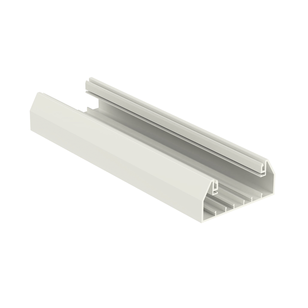 Base para canaleta T-70, de PVC rígido, con orificios perforados para montaje, 103.3 x 44.9 x 2400 mm, Color Blanco Mate - Imagen 4