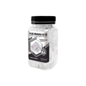 Bote con 100 Piezas de Plug Modular RJ45 Cat6A Chapado de Oro a 30 Micras para Durabilidad Extrema