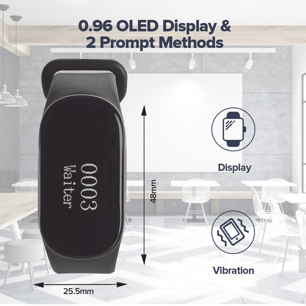 Reloj Buscador TD112 IPX7 / Resistente al Agua / Pantalla OLED / 180mAh / 48 Horas Standby / 80-100m Distancia de Recepción / Compatible con 50 Botones TD009 y T114 / 7 Idiomas / Almacenamiento de 10 Mensajes - Imagen 3