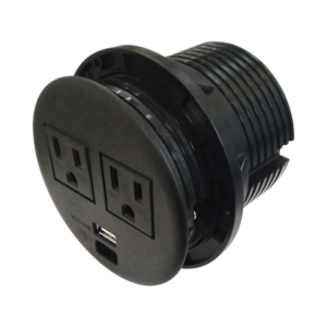 Multicontactos Empotrable Doble/ USB A & C, Color Negro, No Incluye Cable de Poder (11000-83604)