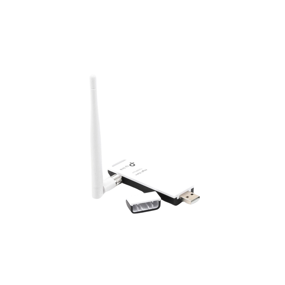 Adaptador USB inalǭmbrico de alta ganancia N 150 Mbps 2.4 GHz con 1 antena desmontable de 4dBi - Imagen 3