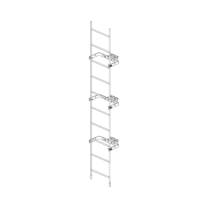 Escalera Exterma S??lida de 3 metros para Secciones 1 a 12 de Torres Super Titan (Incluye 3 Herrajes Sujetadores).