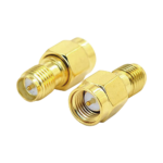 Adaptador de SMA Macho a SMA Hembra Inverso, Oro/ Oro/ Tefl??n,