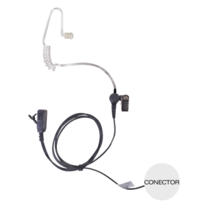 Micrófono - audífono de tubo acústico transparente de grado médico con conector de dos pines para KENWOOD Y ABELL