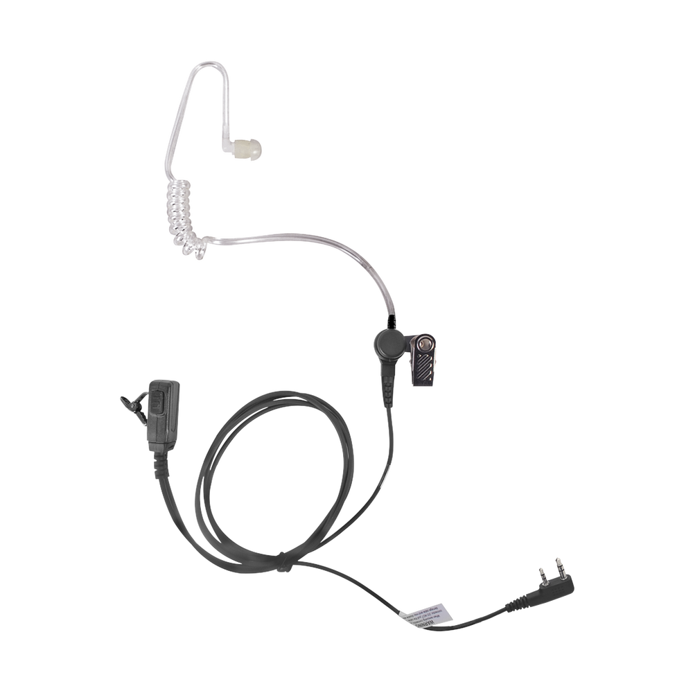 Micr??fono - aud??fono de tubo acǧstico transparente de grado mǸdico con conector de dos pines para KENWOOD Y TXPRO