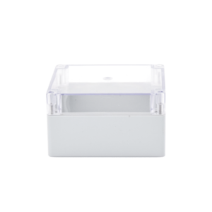 Gabinete Plǭstico para Exterior (IP65) de 160 x 160 x 90 mm Cierre por Tornillos Tapa Transparente.