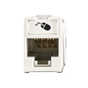 Jack Ultramax Cat6A, UTP, Montaje H?brido en Placa de Pared (Plano y Angulado), Color Blanco, Punch Down