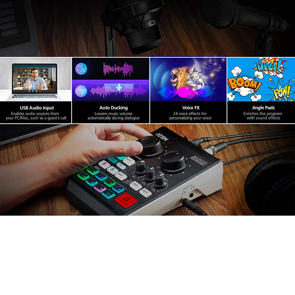 Mezclador de audio para p??dcast con IA | MicLIVE??? de 6 canales - Imagen 6