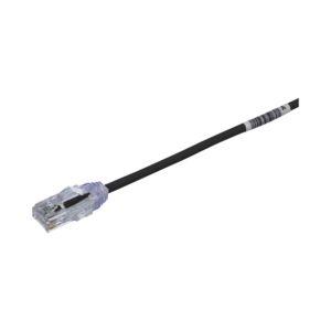 Cable de Parcheo TX6, UTP Cat6, Di?metro Reducido (28AWG), Color Negro, 0.3 Metros (1 Pie)
