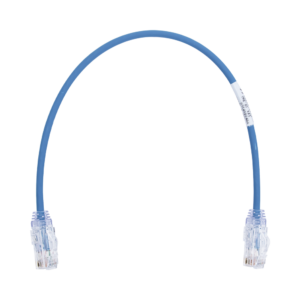 Cable de Parcheo TX6, UTP Cat6, Di?metro Reducido (28AWG), Color Azul, 0.3 Metros (1 Pie)