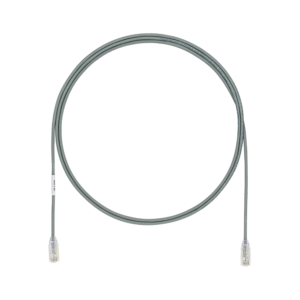 Cable de Parcheo TX6, UTP Cat6, Di?metro Reducido (28AWG), Color Gris, 0.91 Metros (3 Pies)