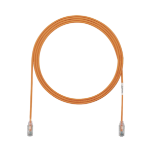 Cable de Parcheo TX6, UTP Cat6, Di?metro Reducido (28AWG), Color Naranja, 1.52 Metros (5 Pies)
