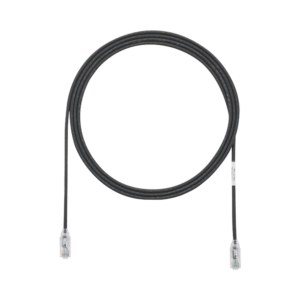 Cable de Parcheo TX6, UTP Cat6, Di?metro Reducido (28AWG), Color Negro, 2.13 Metros (7 Pies)