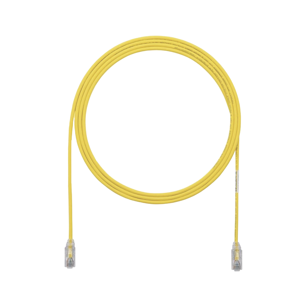 Cable de Parcheo UTP Cat6A, CM/LSZH, Di?metro Reducido (28AWG), Color Amarillo, 5.18 Metros (17 Pies)