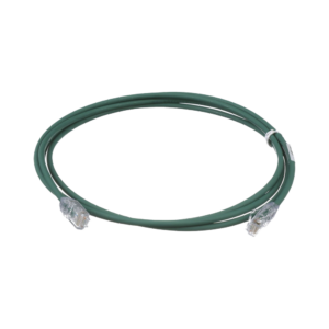 Cable de Parcheo UTP Cat6A, CM/LSZH, Di?metro Reducido (28AWG), Color Verde, 0.91 Metros (3 Pies)