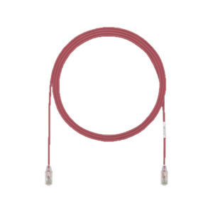 Cable de Parcheo UTP Cat6A, CM/LSZH, Di?metro Reducido (28AWG), Color Rojo, 0.91 Metros (3 Pies)