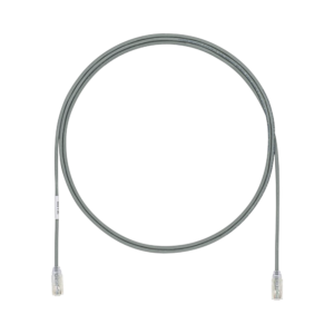 Cable de Parcheo UTP Cat6A, CM/LSZH, Di?metro Reducido (28AWG), Color Gris, 2.44 Metros (8 Pies)