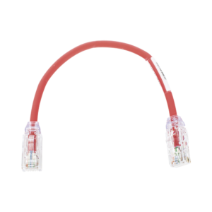 Cable de Parcheo UTP, Cat6A, Di?metro Reducido (28 AWG), CM/LSZH, Color Rojo, 20.3 cm (8 Pulgadas)