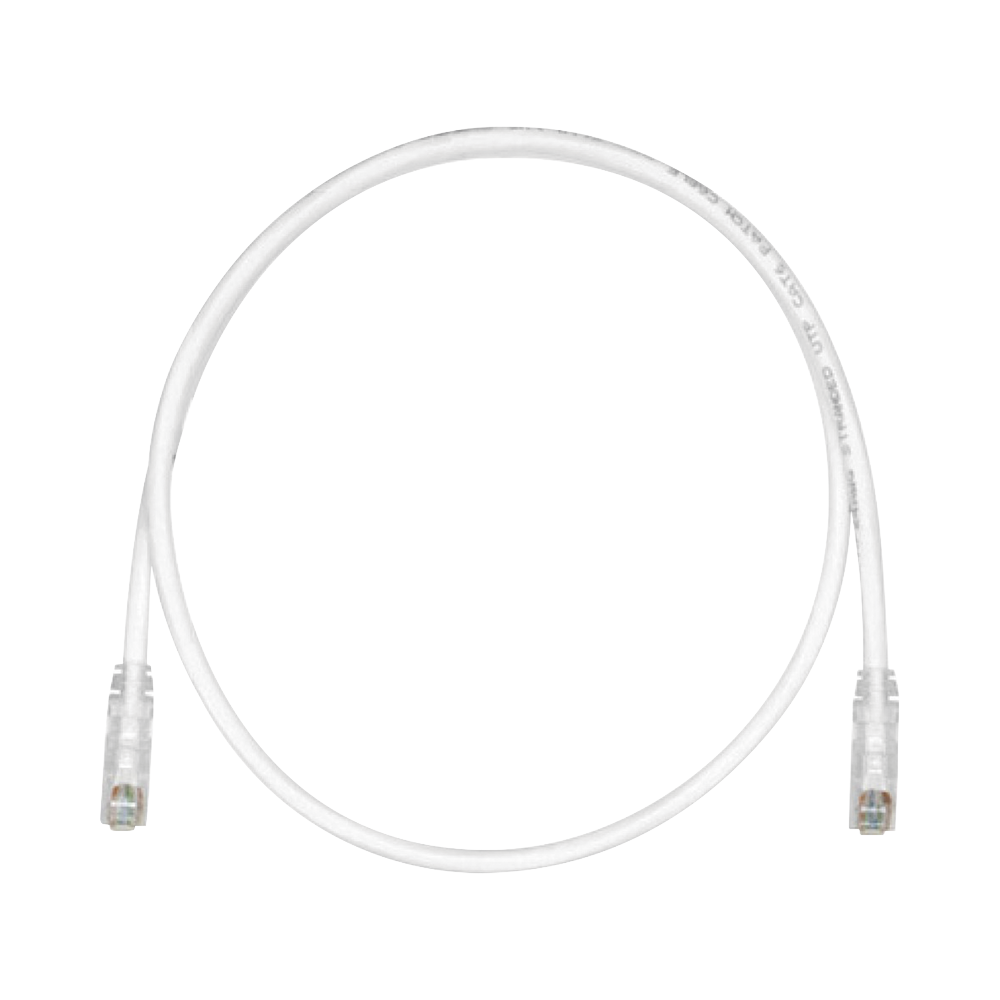 Cable de Parcheo TX6, UTP Cat6, 24 AWG, CM, Color Blanco Mate, 50 cm (19.69 pulgadas)