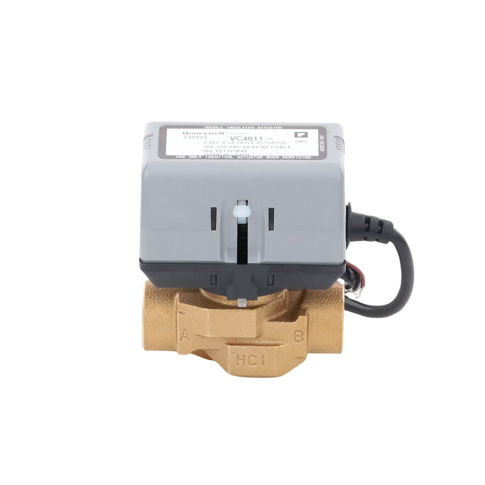 Válvula 3/4 De 2 Vías Conexión de rosca BSPT Con Actuador 40011 A 120V, On/off - Imagen 2