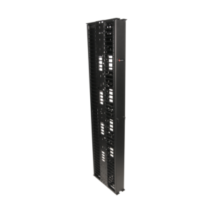 Organizador RouteIT Vertical Doble de 45UR, Fabricado en Acero Laminado en Fr??o 16AWG, 10in (254 mm) de Ancho