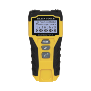Tester de Cable LAN Scout™ Jr. 2/ Para: Prueba aprobada/ Error de Cableado/ Falla de Circuito Abierto o Cortocircuito/ Par Dividido/ Blindaje.