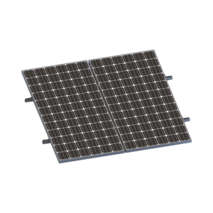 Kit De Minirieles Para Panel Solar Arreglo 1X2 Para Instalación Plano En Lámina
