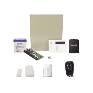 Kit inalámbrico de panel VISTA48 con teclado 6160RF receptor inalámbrico, 2 contactos magneticos, 1 PIR 5800PIR, 1 Control Remoto 58344, Batería y Transformador