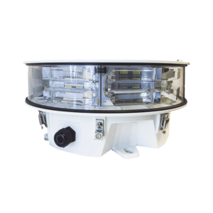 Baliza LED de Obstǭculos Intensidad Media STAR Series / 20.000 cd Blanco/ 360?? Cobertura Horizontal / IR Incluido 246 mW/sr / IP66 NEMA 4 / AC