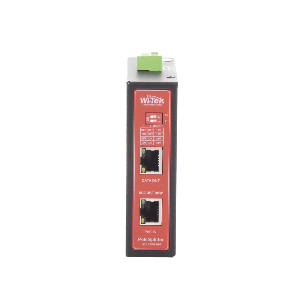 Splitter PoE IN hasta 90 W / Salida DC 12v/16V/24v o 48V / Carcasa metǭlica / Industrial soporte para riel DIN / Aplicaciones CCTV - Imagen 2