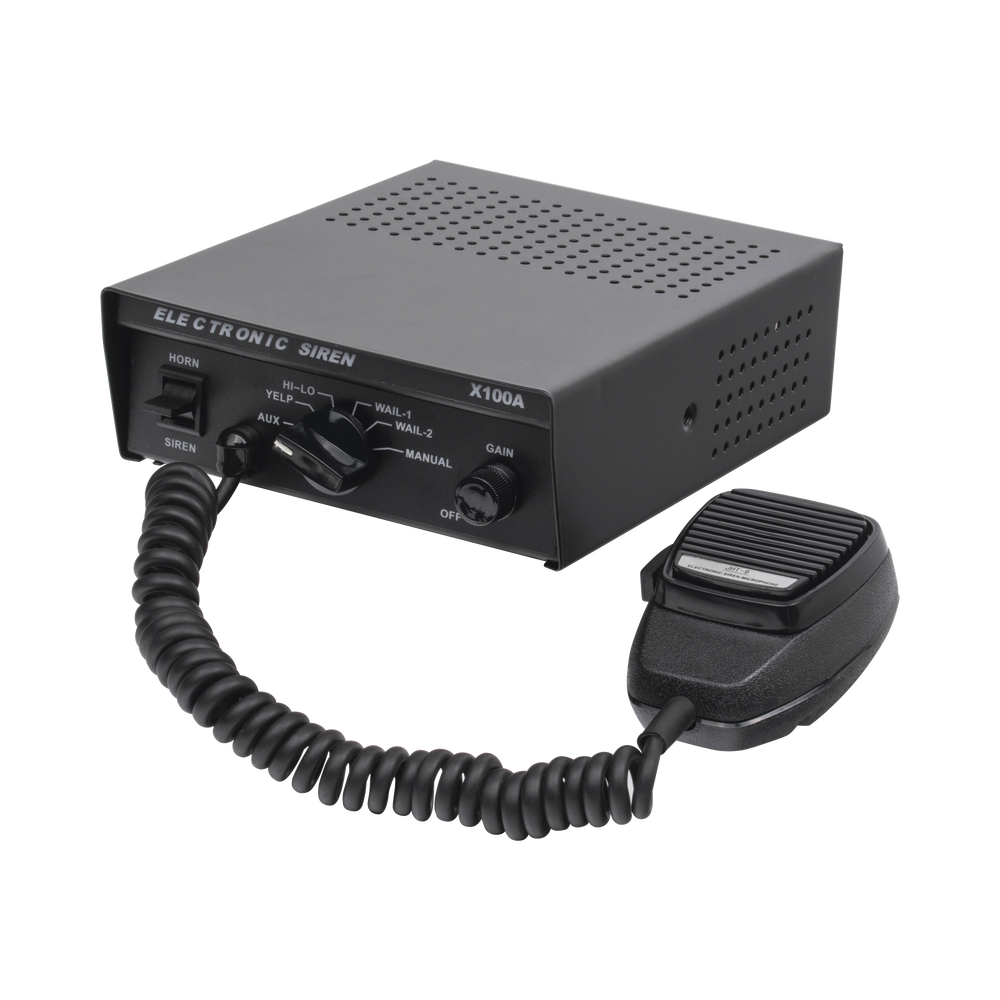 Sirena Vehicular de 100W de Potencia, Con Switch Giratorio de 6 posiciones y Micrófono Integrado de Uso Rudo - Imagen 2