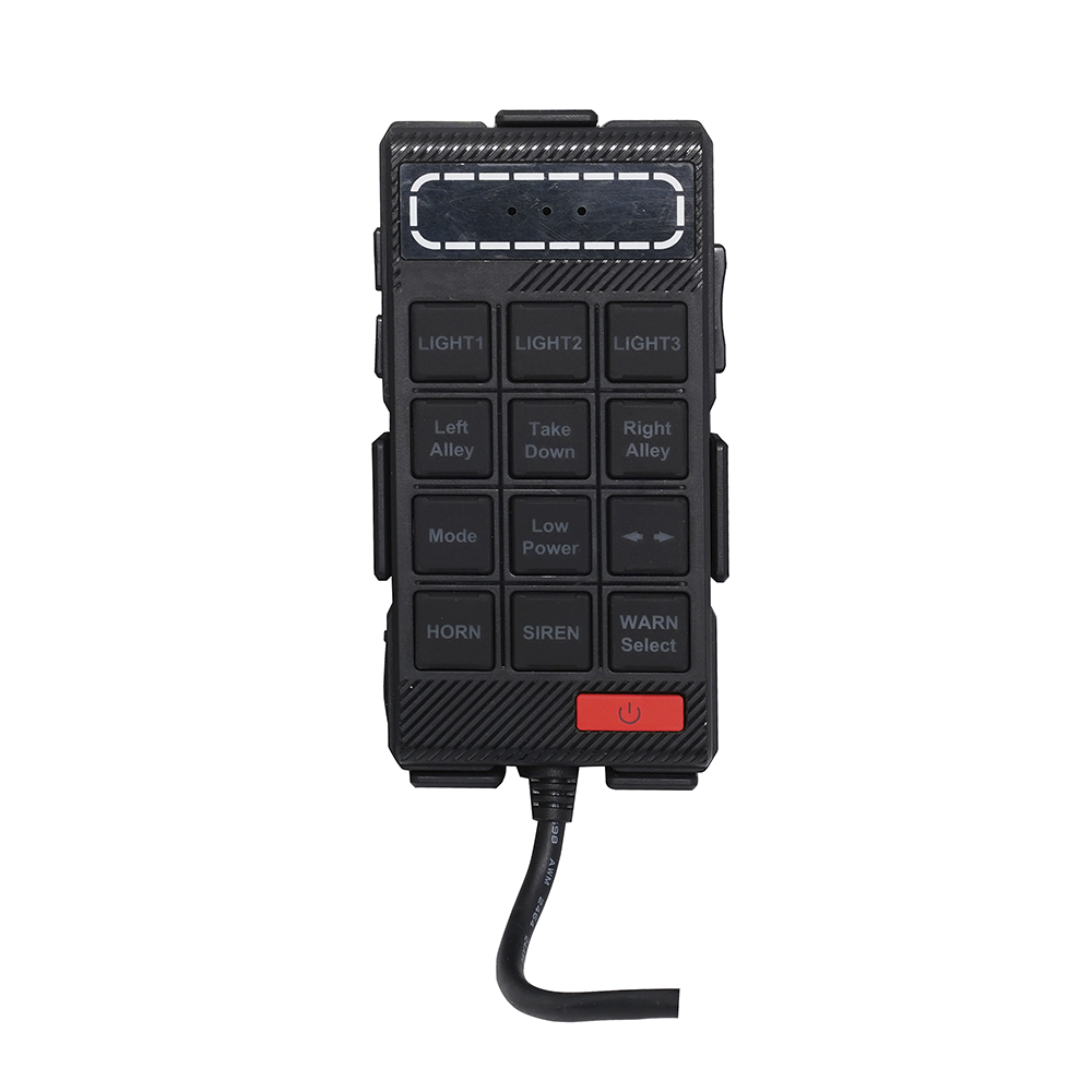 Sirena Vehicular de 100W de Potencia Con Controlador Unimando, Micrófono, Control de Tonos y Patrones de destello de Barras de Luces Serie X67 / X75 - Imagen 7