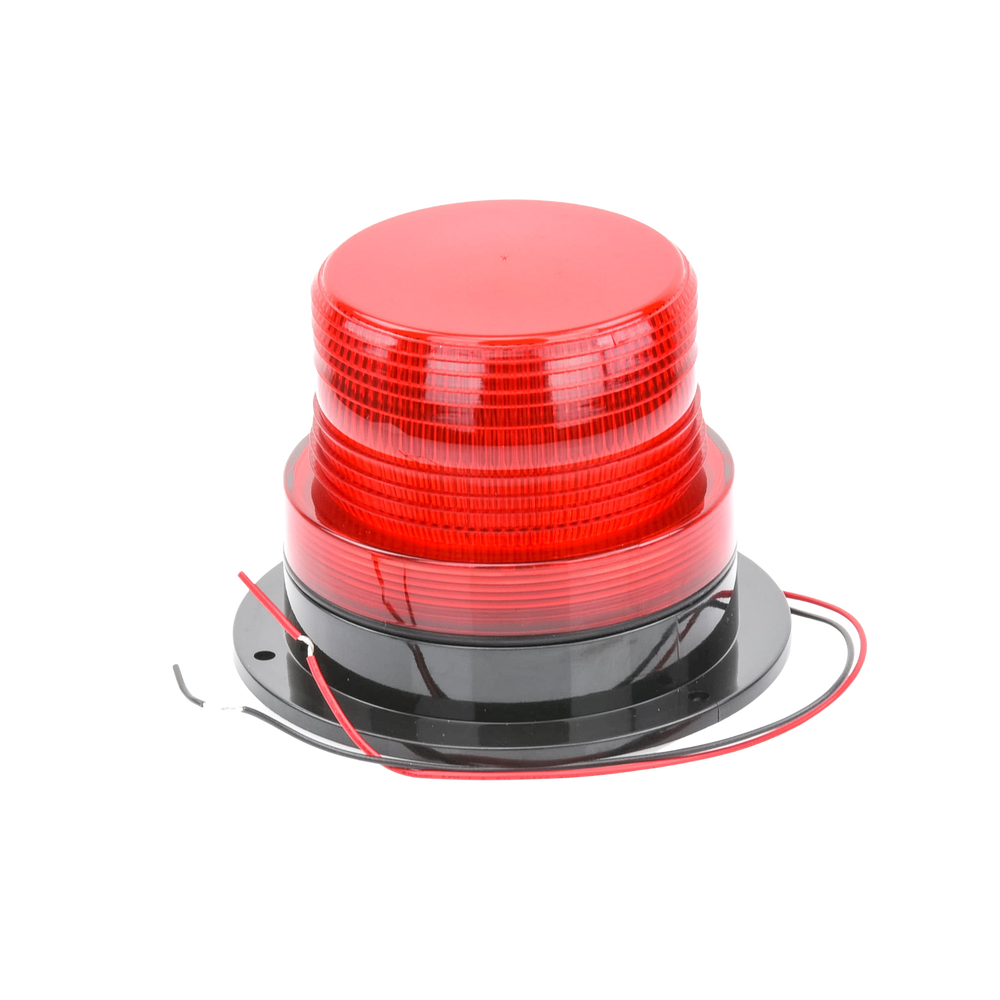 Burbuja Brillante de Larga Vida Útil, con 8 LEDs Color Rojo, Domo Rojo, 12Vcd - Imagen 4