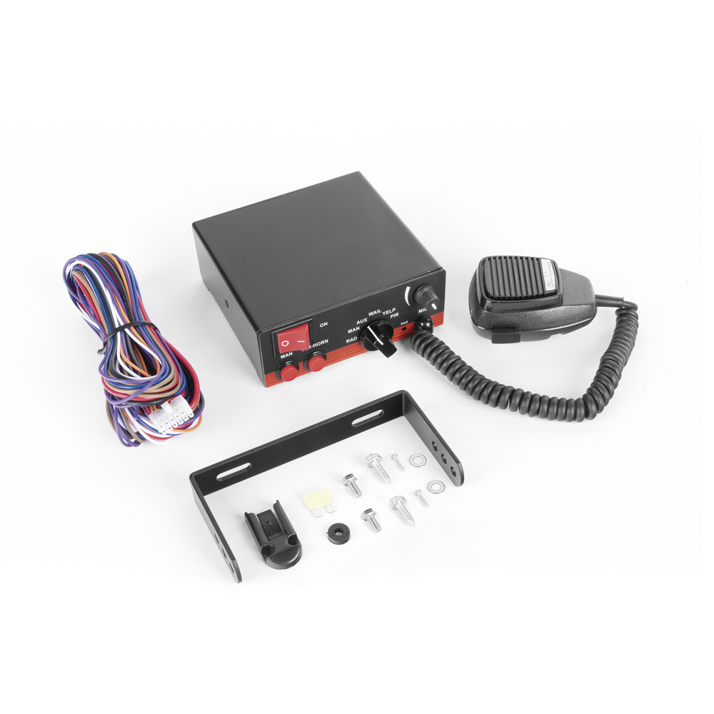 Sirena Vehicular de 200W de Potencia, Con Switch Giratorio de 6 posiciones, Micrófono de Uso Rudo e Interconexión a Radio - Imagen 5