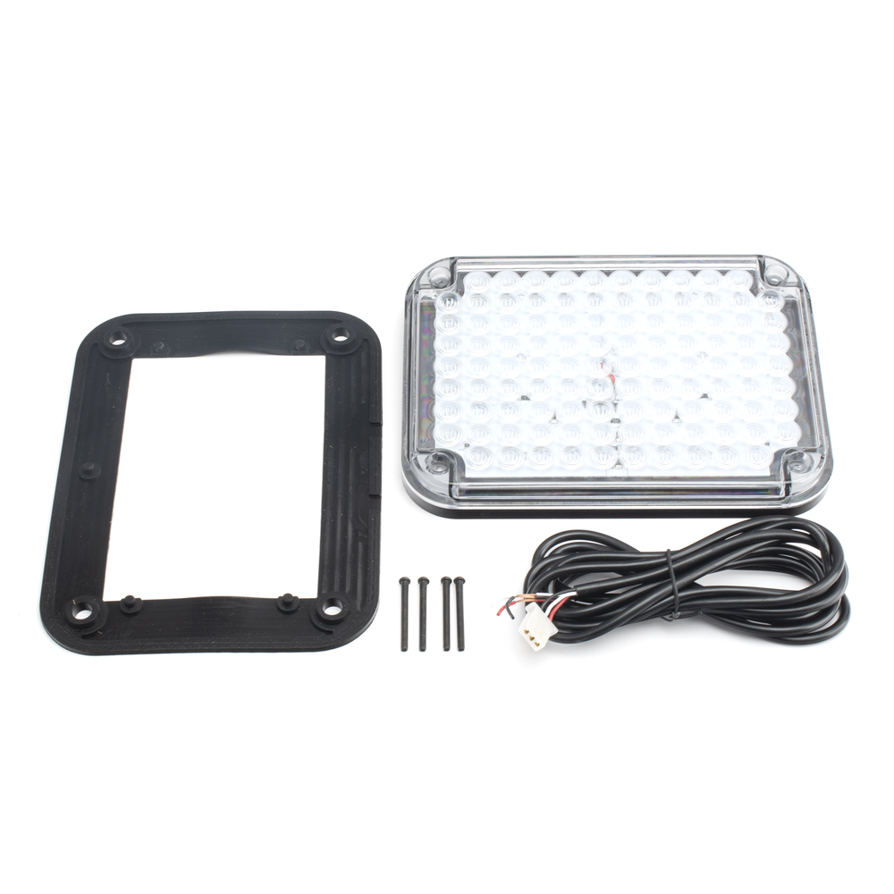 Luz de Advertencia de 9X7", Bicolor Rojo/Claro, Ideal para Ambulancias - Imagen 2