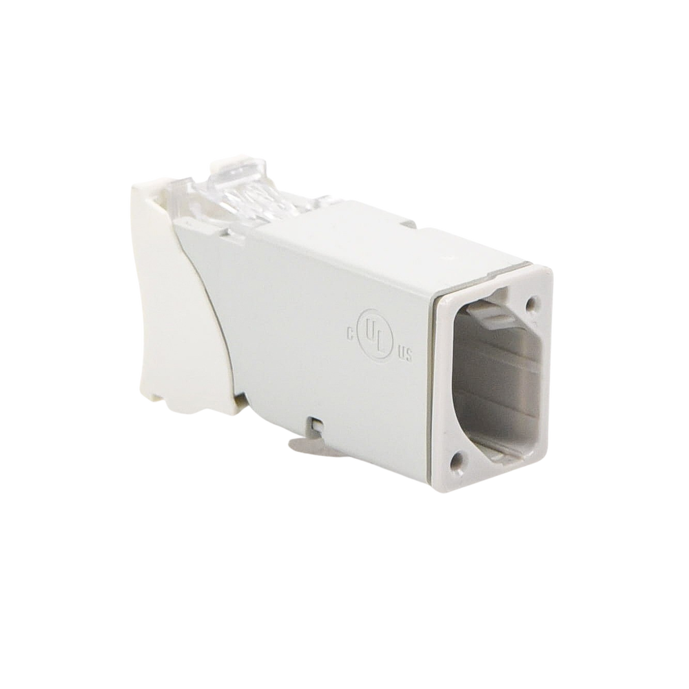 Jack Z-Max UTP Categor?a 6, Montaje H?brido en Placa de Pared (Plano y Angulado), Color Blanco - Imagen 3
