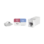 Jack Z-MAX UTP Categor?a 6, Montaje H?brido en Placa de Pared (Plano y Angulado), Color Blanco, Versi?n Bulk (Sin Empaque)
