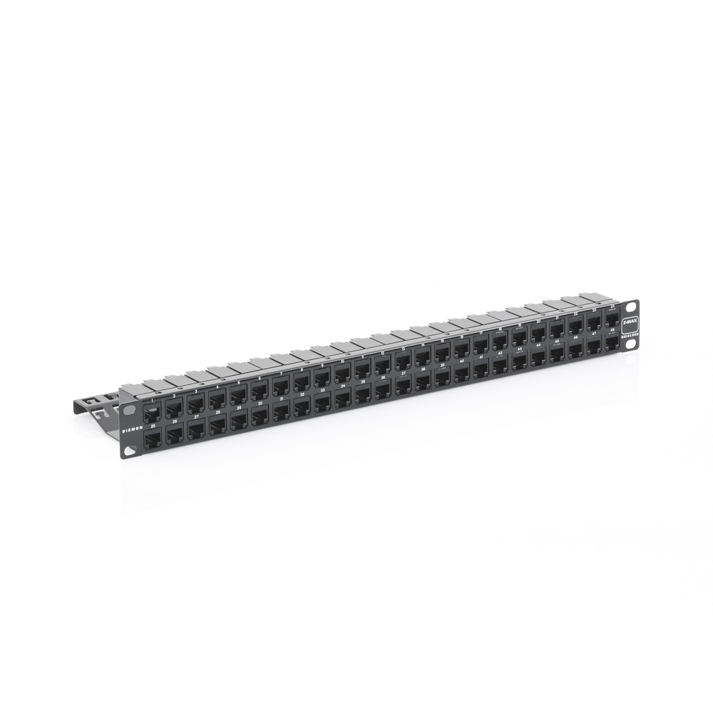 Patch Panel Z-Max de 48 Puertos, Blindado, Precargado con Jacks Categor?a 6A, Plano, 1UR - Imagen 3