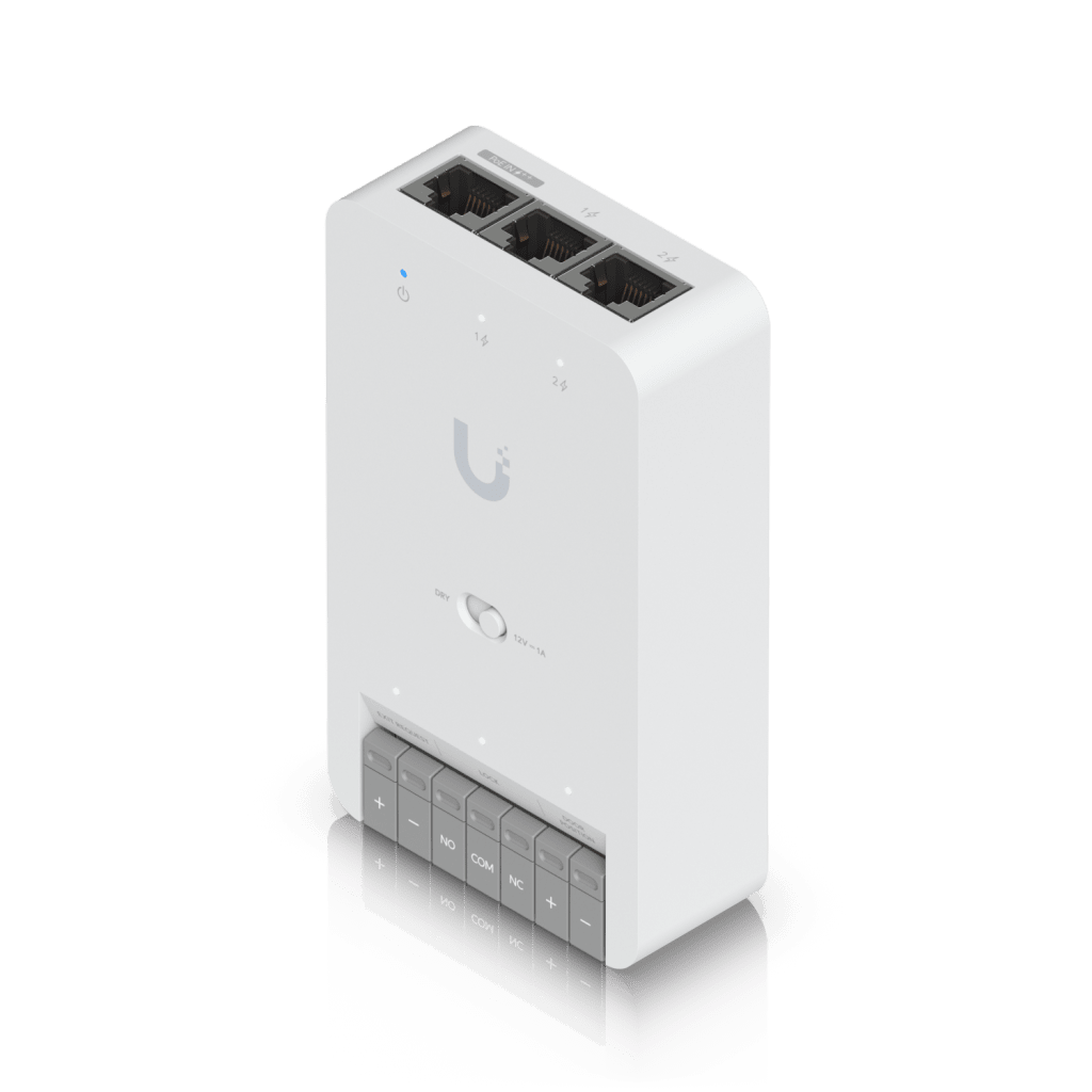 Centro de Control de Acceso Compacto Ubiquiti UniFi / Terminal de Bloqueo 12V / Entradas Adicionales Sensor y Botón / Alimentación PoE++ / Conexión para Dos Lectores o Cámaras / Uso Interior - Imagen 2