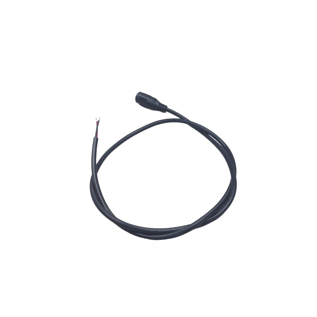 Cable con Conector Macho (Pigtail) / Forro Negro | Alimentación para Vcc con Puntas Libres | Polarizado | Largo 22 cm (8.66 Pulgadas) | Calibre 22AWG. - Imagen 2