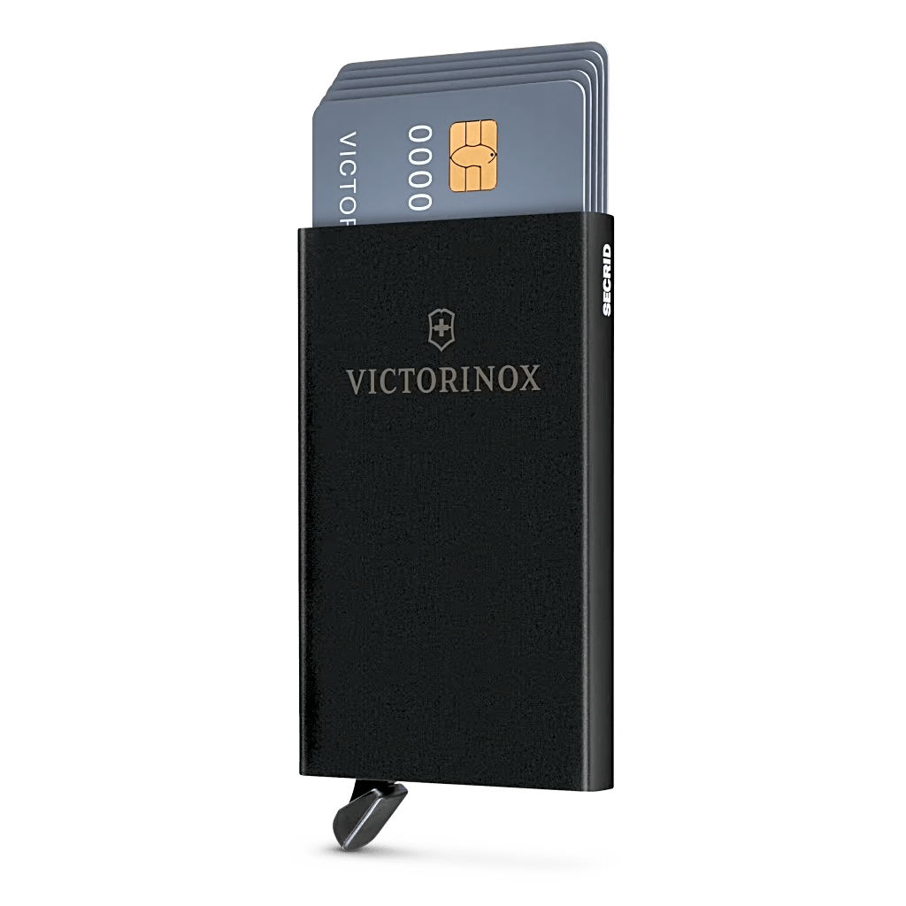 Tarjetero / Almacenamiento Seguro 4-6 Tarjetas / Aluminio Duradero / Protección RFID / Sistema Deslizamiento Patentado / Color Negro. - Imagen 5