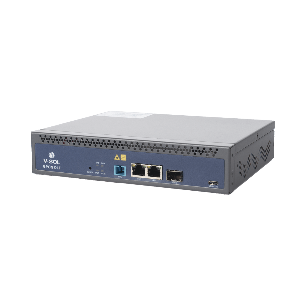 OLT de 1 puerto GPON SC/UPC + 3 puertos Uplink (2 puertos Gigabit Ethernet + 1 puerto SFP/SFP+), Fuente de alimentaci??n redundante AC/DC , hasta 128 ONUS - Imagen 2