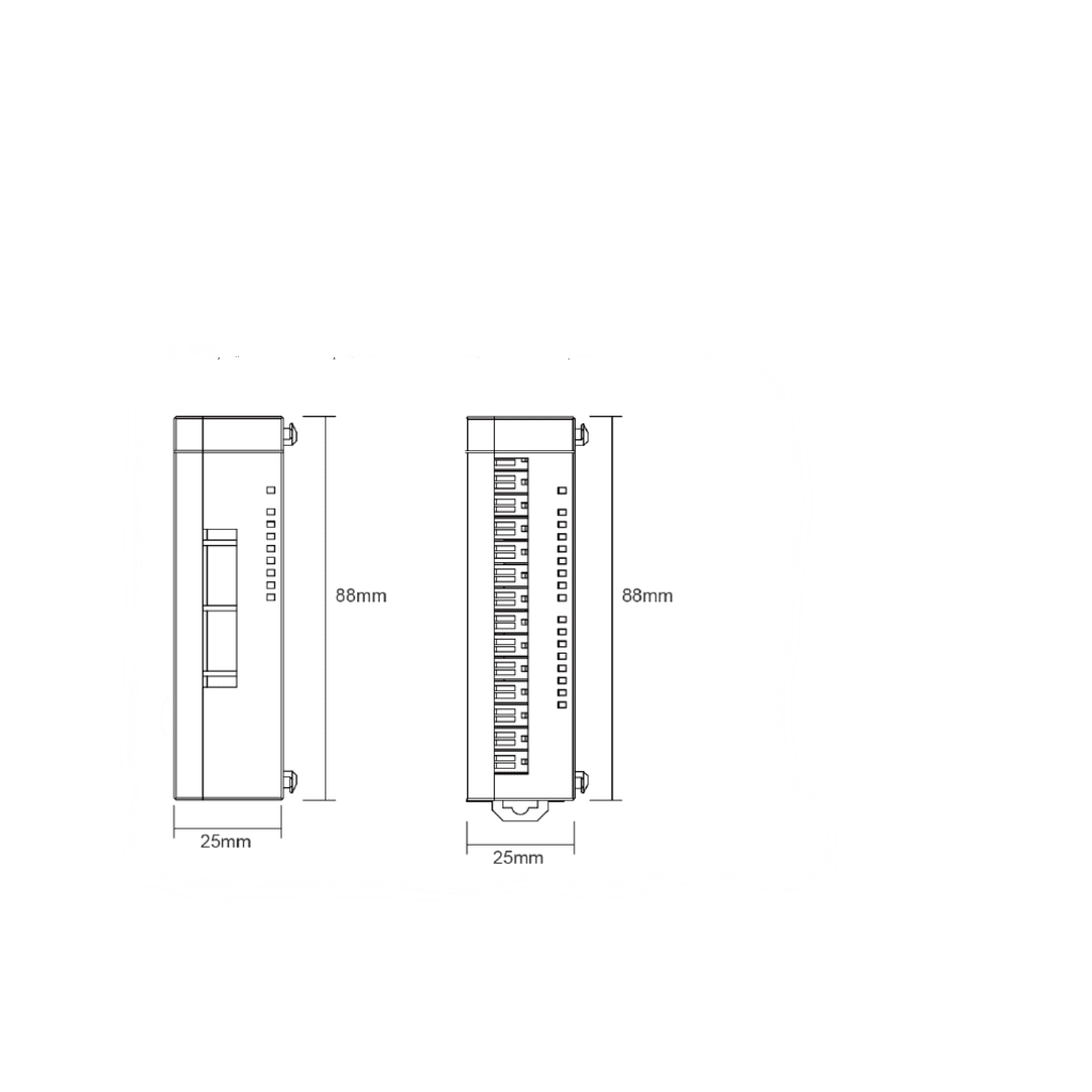 Módulo de Expansión Digital / 16 Entradas / Alta Velocidad / NPN-PNP / Filtro Ajustable / Riel DIN / PLC L02-L02S - Imagen 2