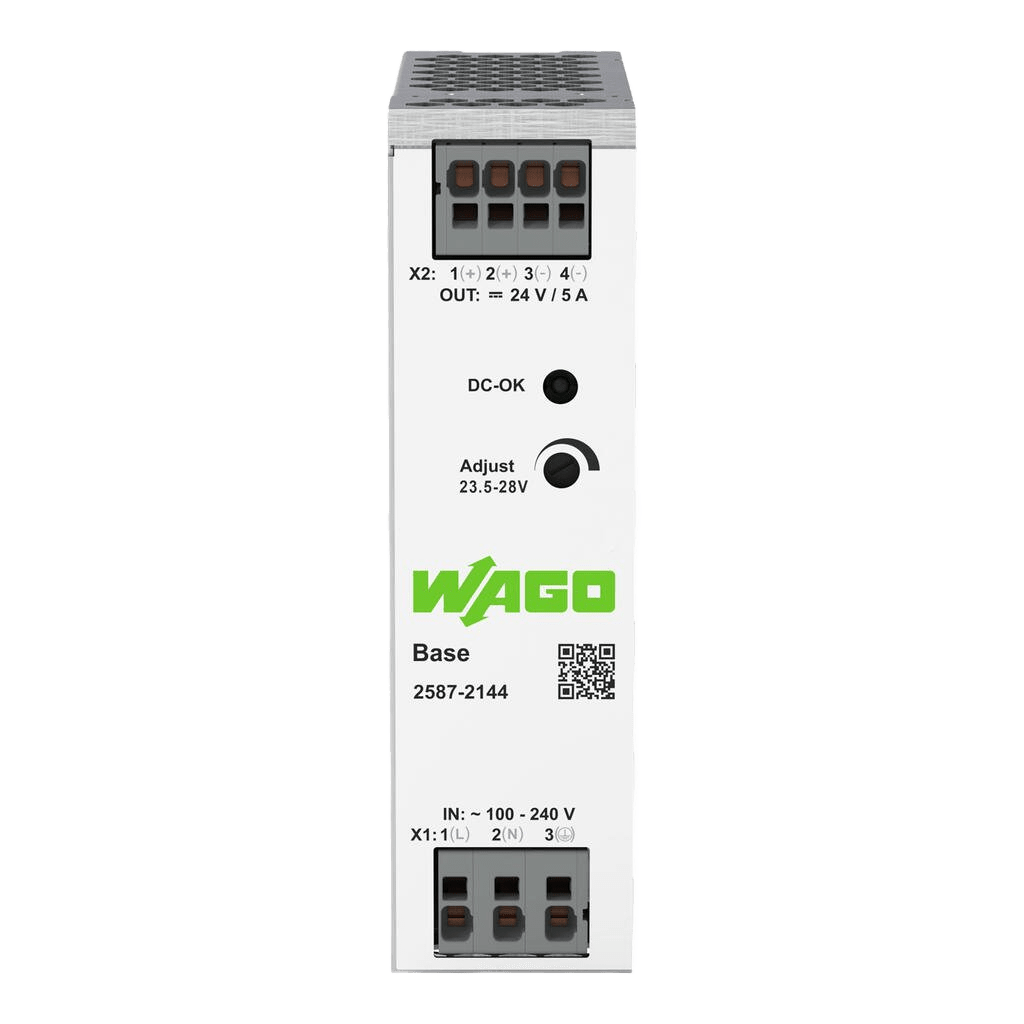 Fuente de Alimentación BASE / 24V DC 5A 120W / Monofásica 100-240V AC / Push-in CAGE CLAMP® / Sincronización Primaria / Conexión Paralelo y Línea / SELV/PELV / IP20 - Imagen 3