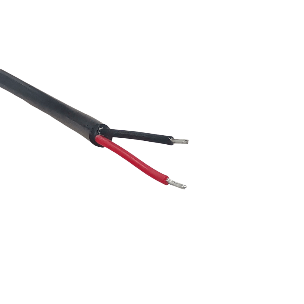 Cable con Conector Macho (Pigtail) / Forro Negro | Alimentación para Vcc con Puntas Libres | Polarizado | Largo 22 cm (8.66 Pulgadas) | Calibre 22AWG. - Imagen 5
