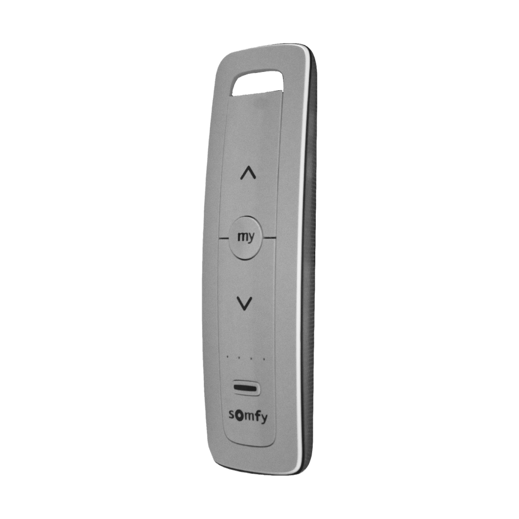 Control remoto 5 canales para motores de persiana Somfy con señal inalámbrica, instrucciones: sube, baja y detener, con posición favorita programada. - Imagen 2